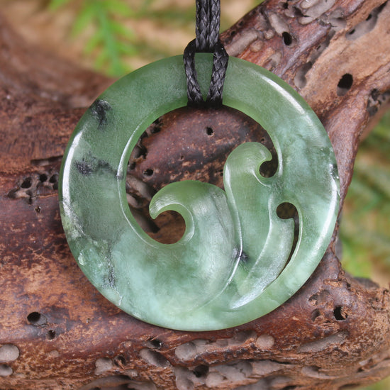 Koru carved from Hapopo Pounamu - NZ Greenstone