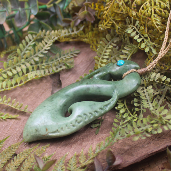 Manaia carved from Raukaraka Pounamu - NZ Greenstone