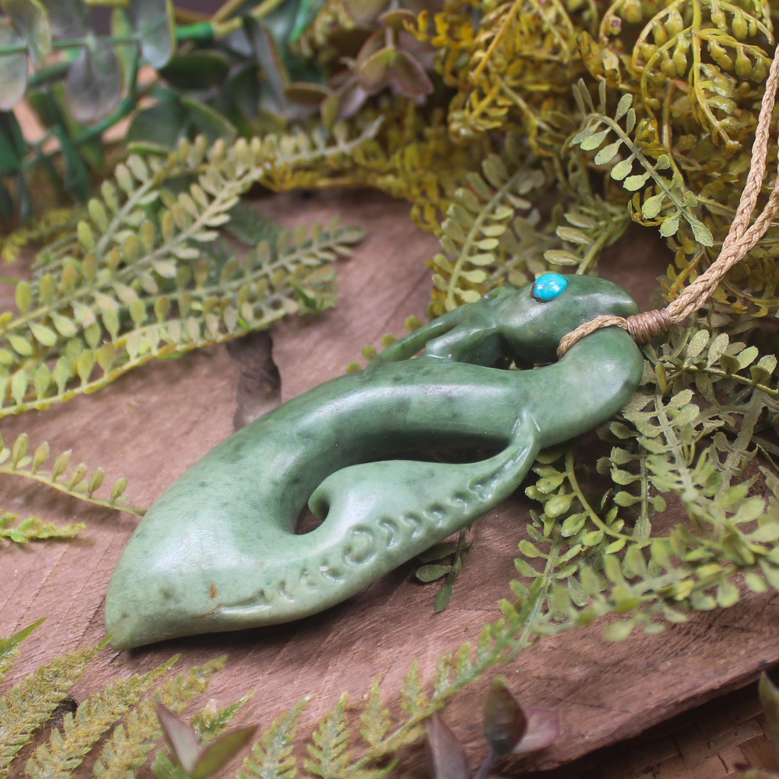 Manaia carved from Raukaraka Pounamu - NZ Greenstone