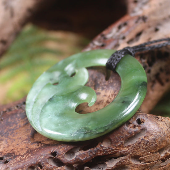 Koru carved from Hapopo Pounamu - NZ Greenstone