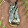 Manaia carved from Flower Jade Pounamu - NZ Greenstone