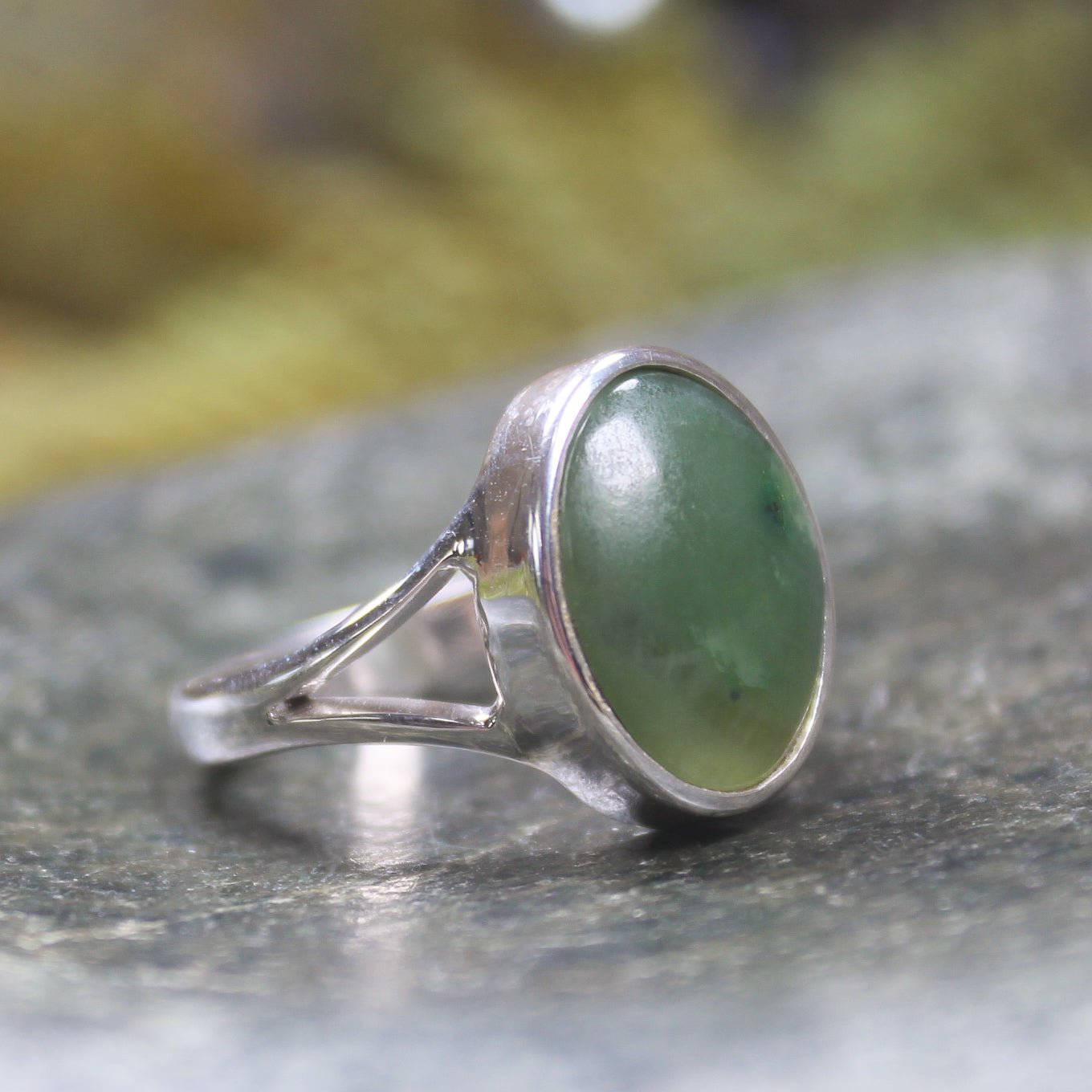 Hapopo Pounamu Silver Ring