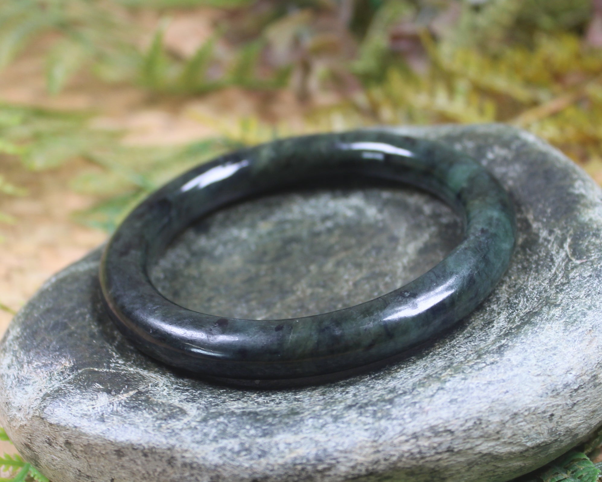 Bangle carved from Rimu Pounamu - NZ Greenstone