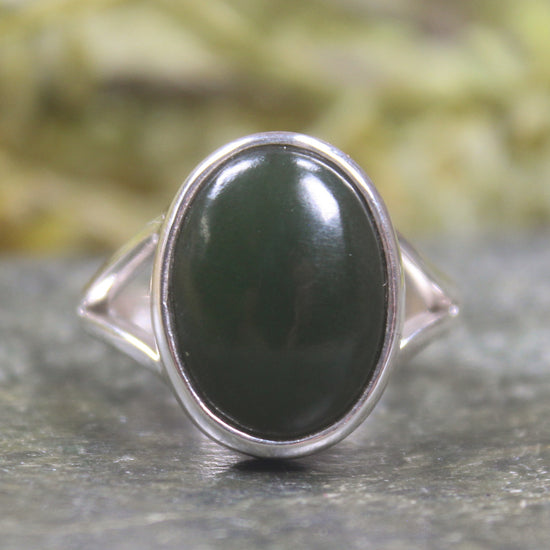 Ring with Kawakawa Pounamu