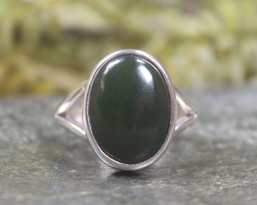 Ring with Kawakawa Pounamu