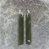 Roimata or Teardrop earrings carved from Rimu Pounamu - NZ Greenstone