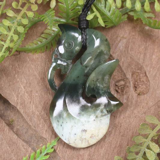 Manaia carved from Hapopo Pounamu - NZ Greenstone