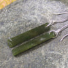Roimata or Teardrop earrings carved from Rimu Pounamu - NZ Greenstone