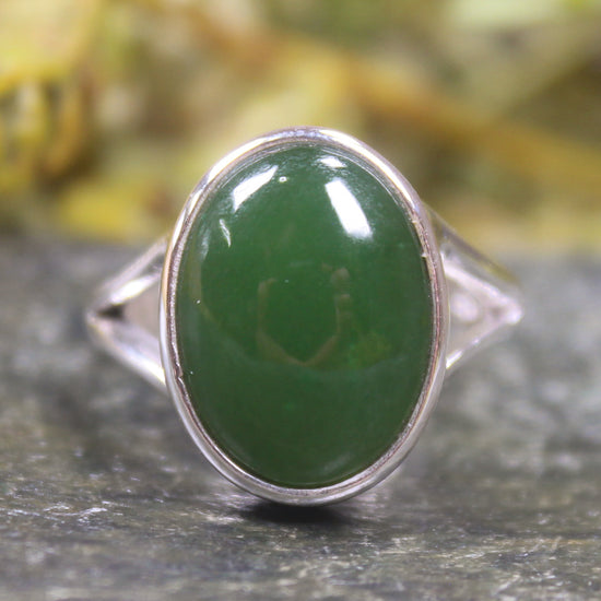 Ring with Kawakawa Pounamu