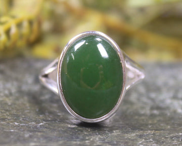 Ring with Kawakawa Pounamu