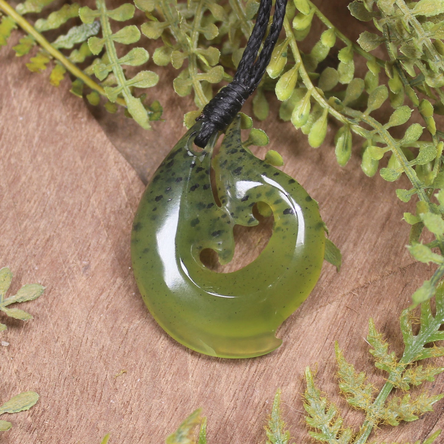 Tangiwai Pounamu Hei Matau pendant  - NZ Greenstone
