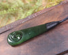 Roimata or Teardop with Koru carved from Kawakawa Pounamu - NZ Greenstone