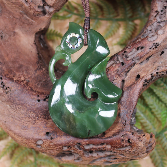 Manaia carved from Hapopo Pounamu - NZ Greenstone
