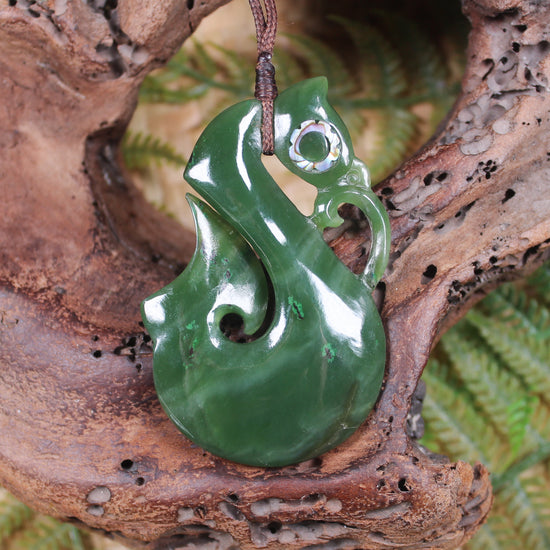 Manaia carved from Hapopo Pounamu - NZ Greenstone
