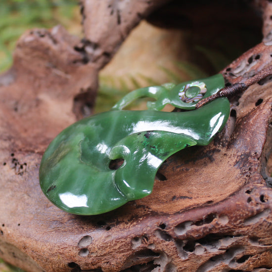 Manaia carved from Hapopo Pounamu - NZ Greenstone