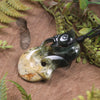 Manaia carved from Flower Jade Pounamu - NZ Greenstone