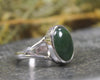 Sterling Silver Kawakawa Pounamu Ring - NZ Greenstone