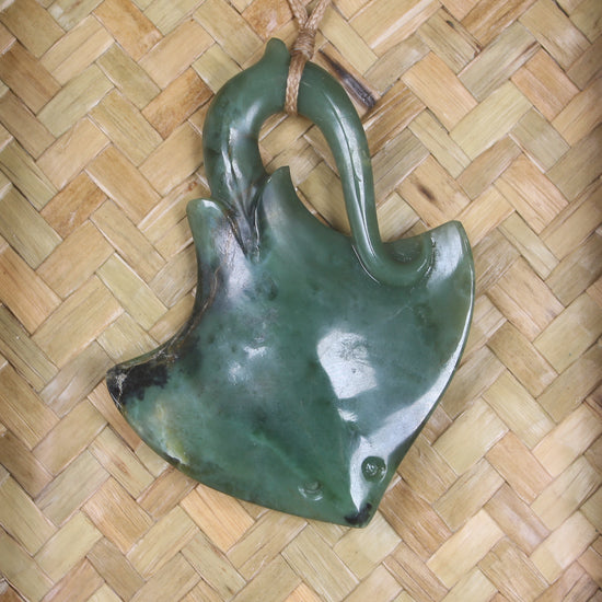 Framed Inanga Pounamu Whai - NZ Greenstone