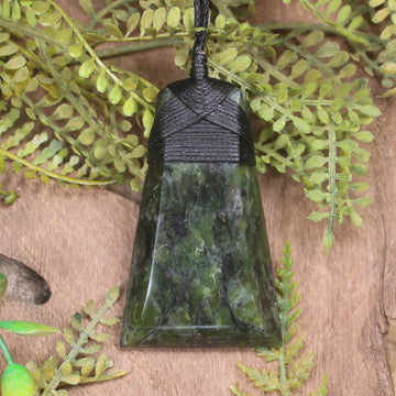 Douglas Creek Pounamu carved into a Toki Pendant - NZ Greenstone