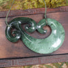 Hammerhead pendant carved from Kawakawa Pounamu - NZ Greenstone