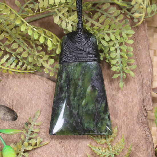 Douglas Creek Pounamu carved into a Toki Pendant - NZ Greenstone
