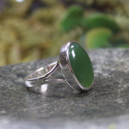 Ring with Kawakawa Pounamu