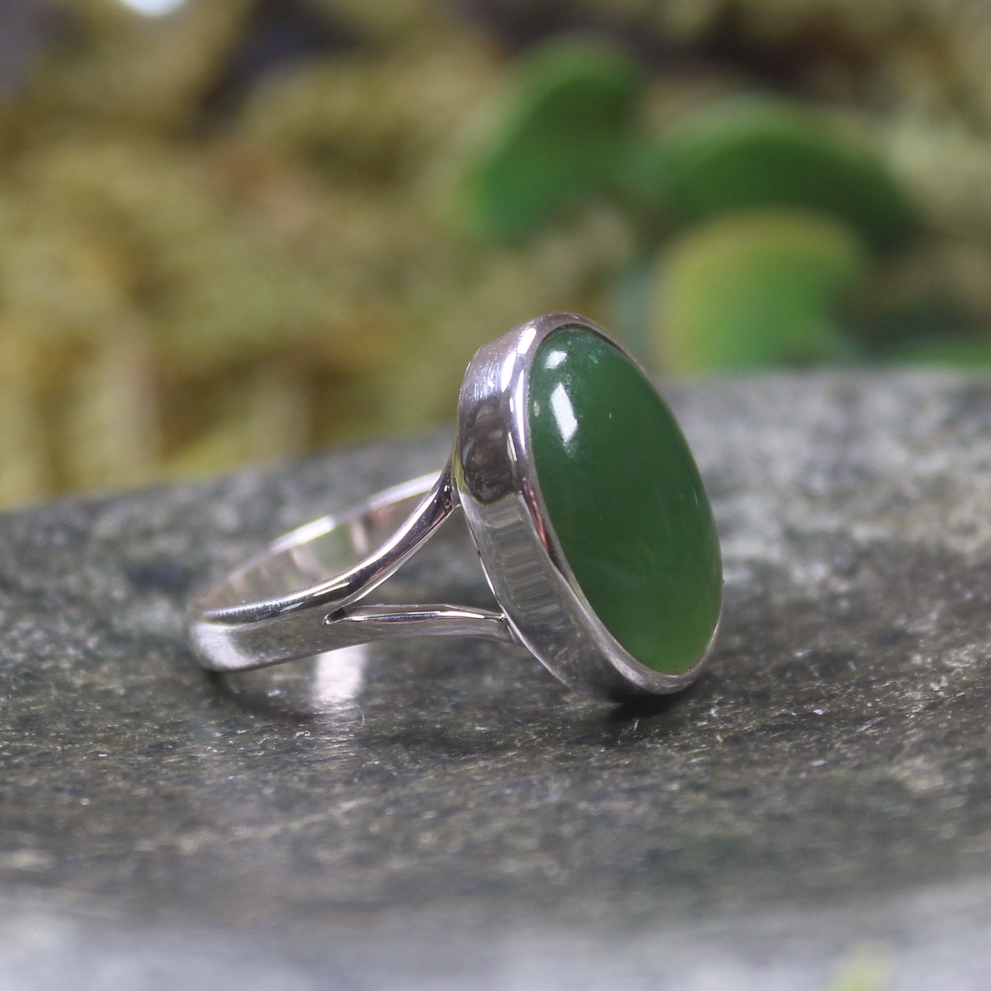 Ring with Kawakawa Pounamu