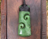 Hapopo Pounamu Toki with Koru