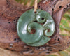 Inanga Koru pendant - NZ Greenstone
