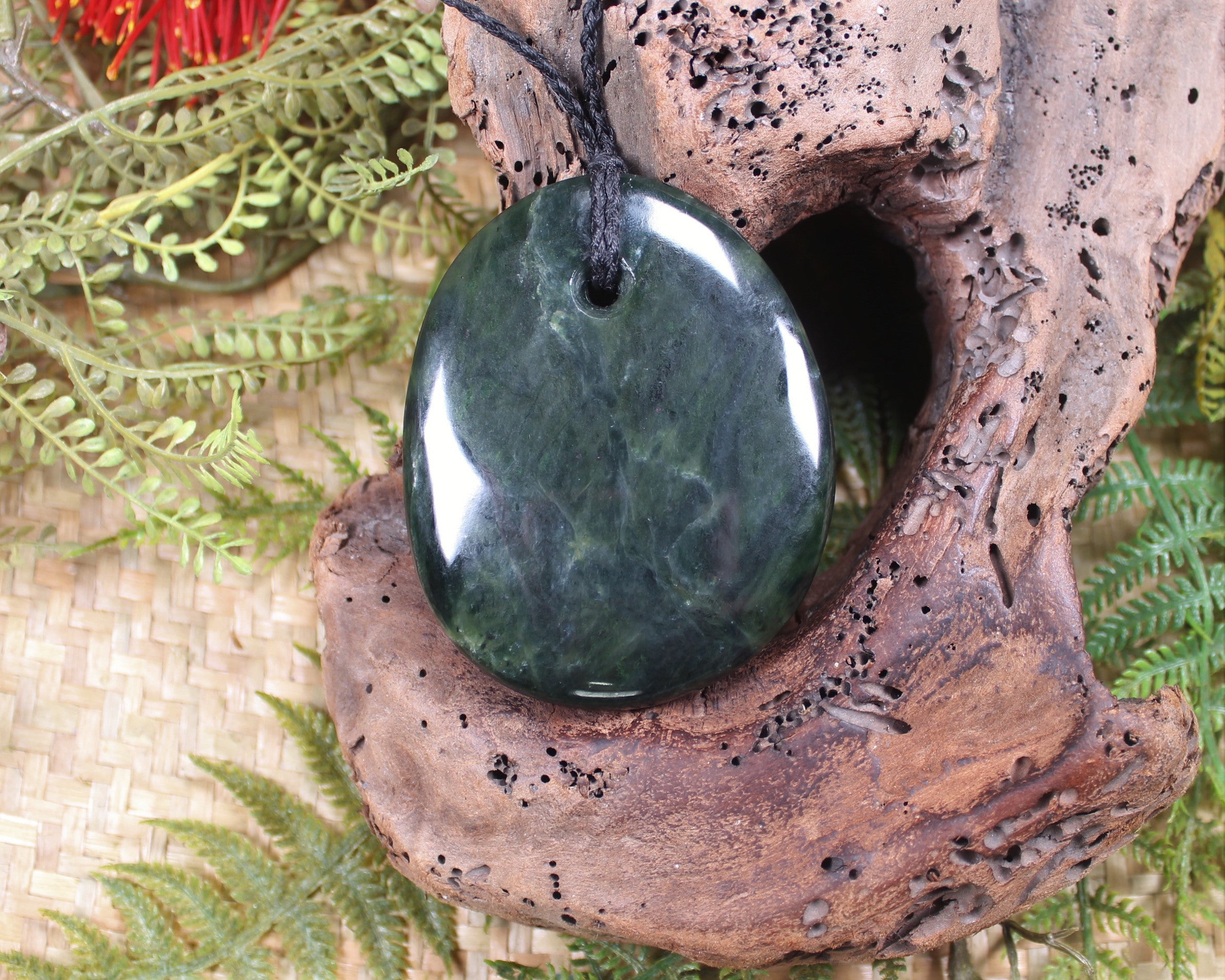 Roimata carved from Kawakawa Pounamu - NZ Greenstone