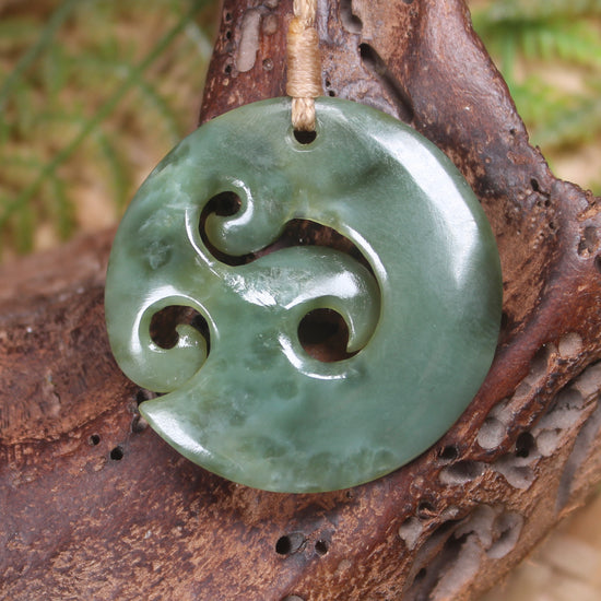 Inanga Koru pendant - NZ Greenstone