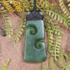Hapopo Pounamu Toki with Koru - NZ Greenstone