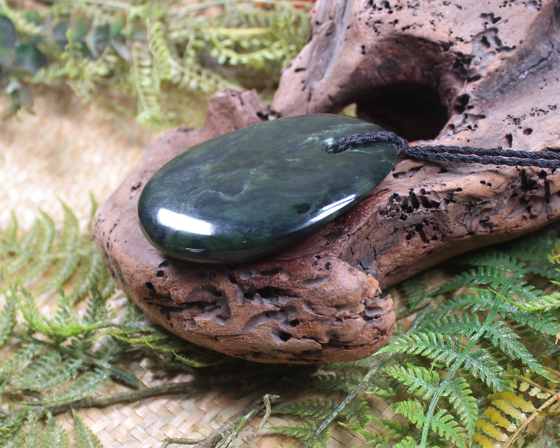 Roimata carved from Kawakawa Pounamu - NZ Greenstone