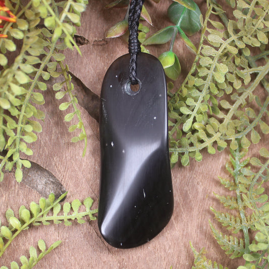 Black Obsidian Roimata Pendant