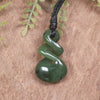 Twist or Pikorua carved from Hapopo Pounamu - NZ Greenstone