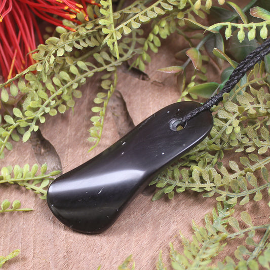 Black Obsidian Roimata Pendant