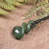Twist or Pikorua carved from Hapopo Pounamu - NZ Greenstone