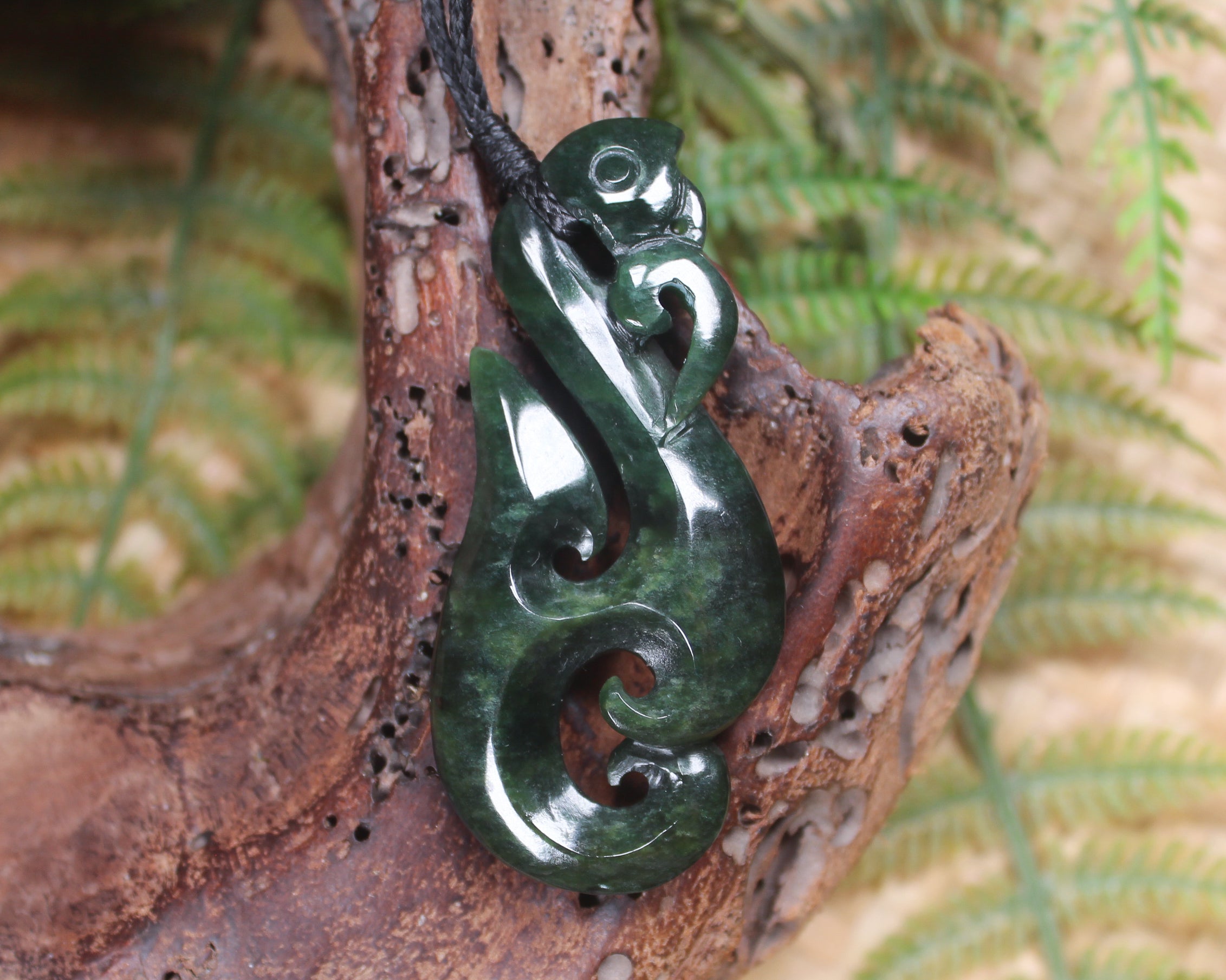 Manaia carved from Kawakawa Pounamu - NZ Greenstone