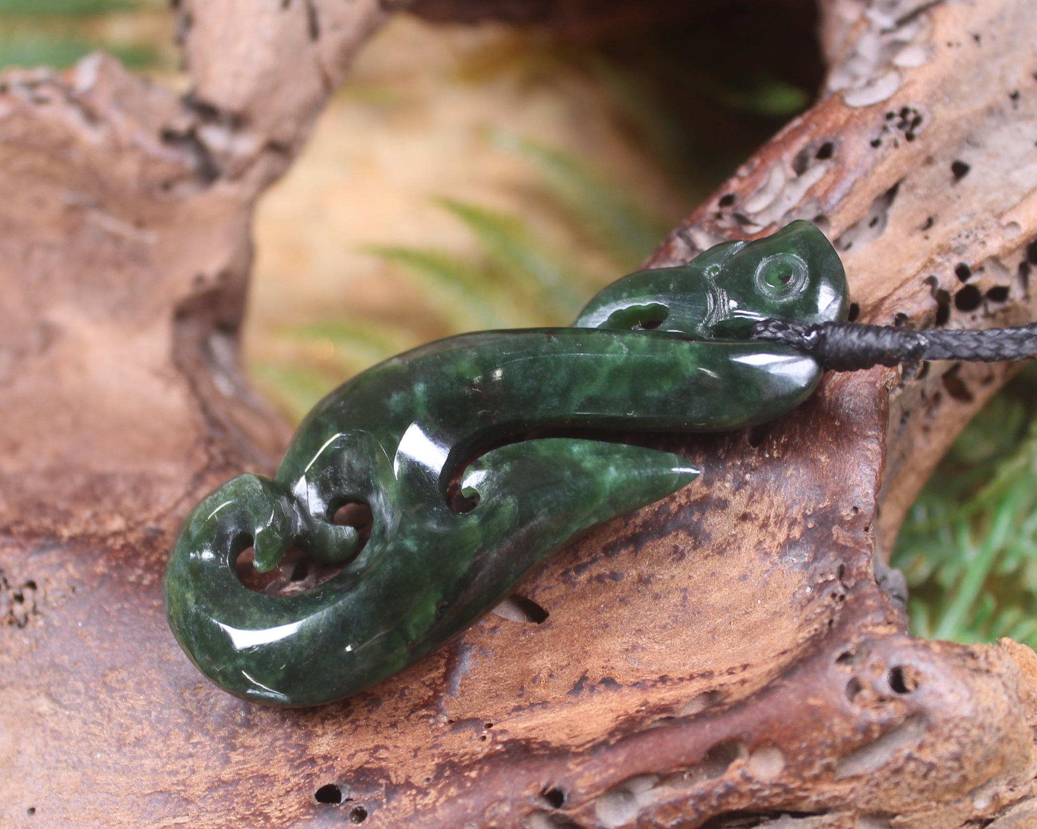 Manaia carved from Kawakawa Pounamu - NZ Greenstone