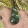 Twist or Pikorua carved from Hapopo Pounamu - NZ Greenstone
