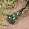 Twist or Pikorua carved from Hapopo Pounamu - NZ Greenstone