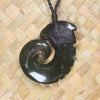 Framed Rimu Pounamu Matau - NZ Greenstone