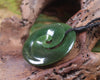 Koru pendant carved from Kawakawa Pounamu - NZ Greenstone