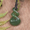 Twist or Pikorua carved from Hapopo Pounamu - NZ Greenstone
