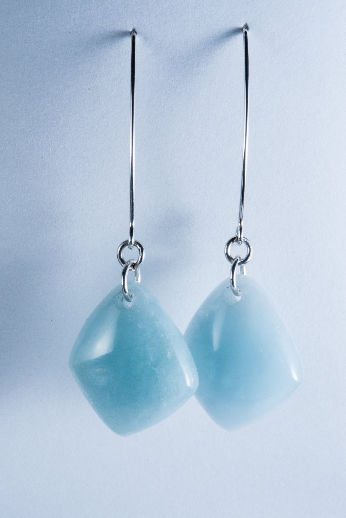 Aquamarine Sterling Silver Earrings (S239)