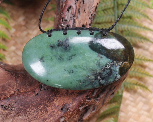 Breastplate or Shield carved from Inanga Pounamu - NZ Greenstone