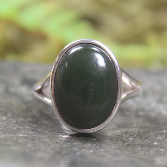 Ring with Kawakawa Pounamu