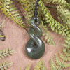 Twist or Pikorua carved from Hapopo Pounamu - NZ Greenstone