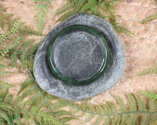 Bangle carved from Hapopo Pounamu - NZ Greenstone