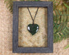 Kawakawa Pounamu Heart Pendant - NZ Greenstone 